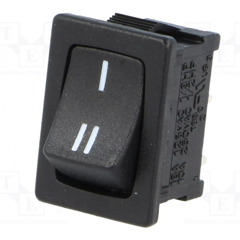 Klavišinis jungiklis RA42KKFTOF 6A/250VAC ON-(ON)